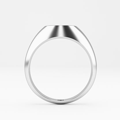 The Diamond Signet - Oval Pavé Diamond Men's Ring
