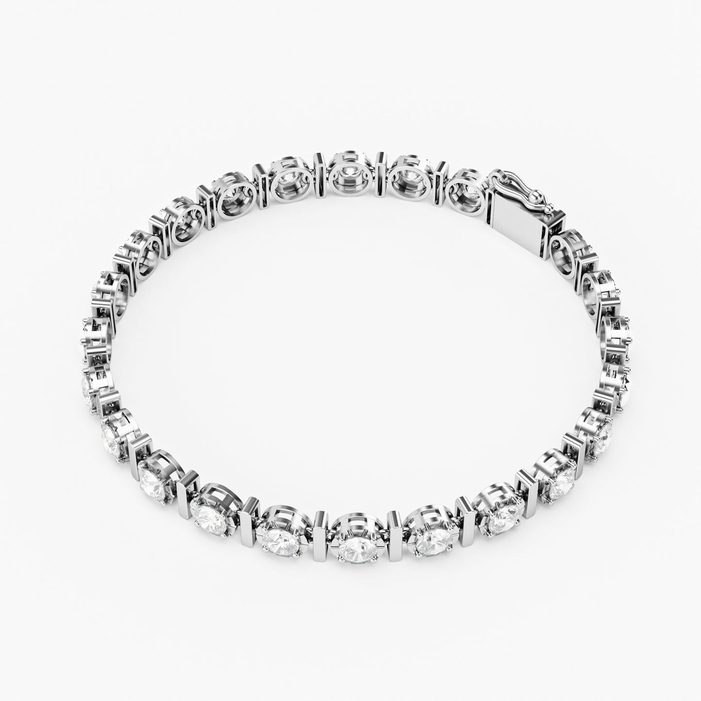 The Station - Graduated Diamond Open Bezel Tennis Bracelet