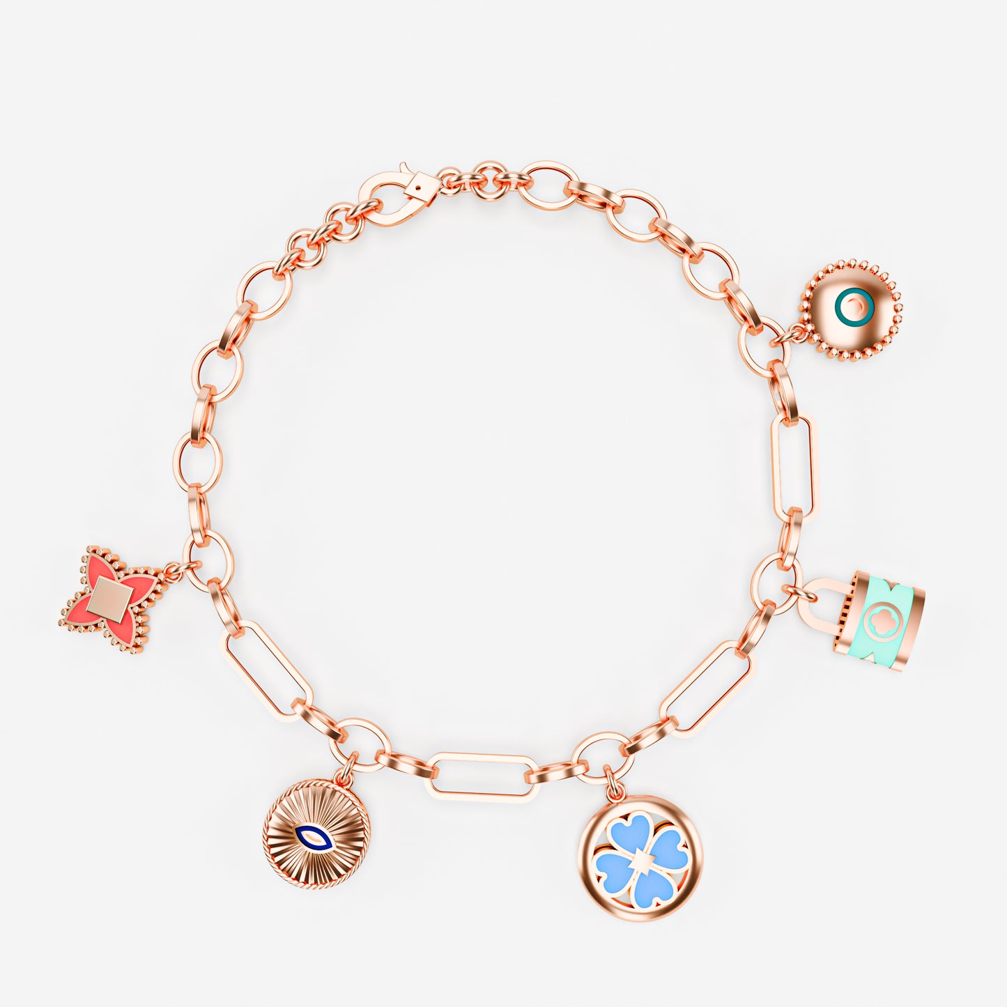 The Lucky Five - Enamel Lucky Charm Bracelet