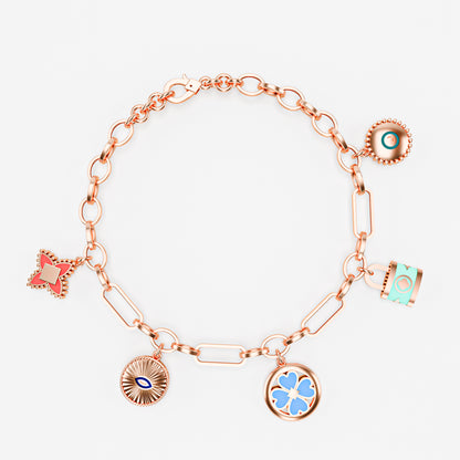 The Lucky Five - Enamel Lucky Charm Bracelet