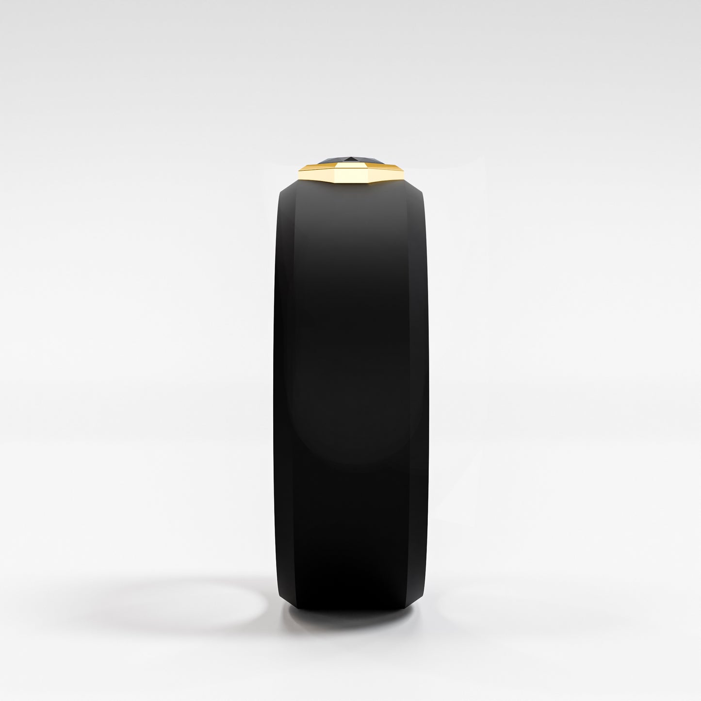 The Onyx Hex - Black Diamond Octagon Bezel Ring