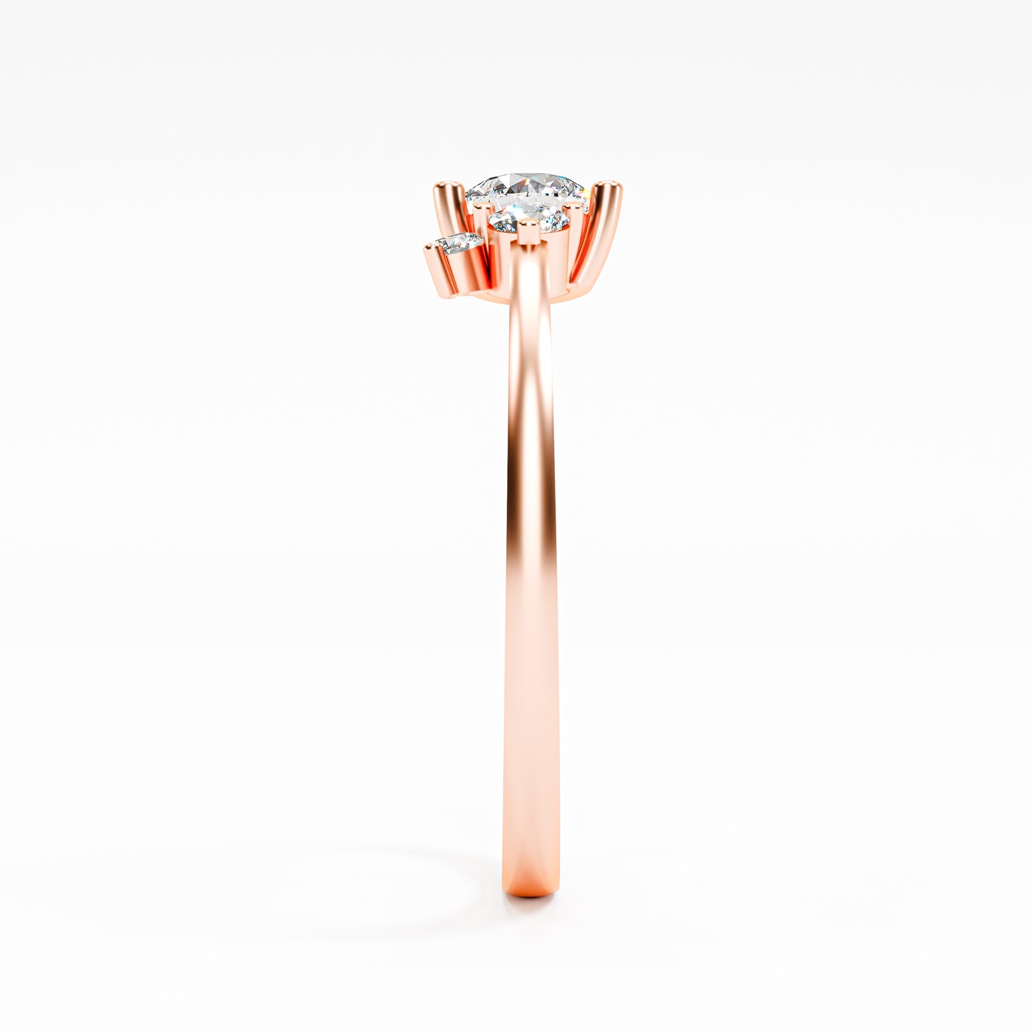 The Trilogy Ring - Three Diamond Cluster Ring by Gehnok