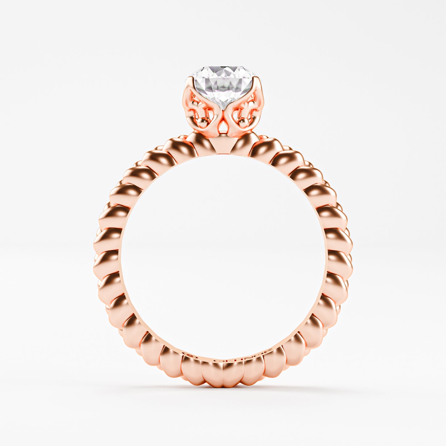 The Rope Solitaire - Twisted Braid Diamond Ring by Gehnok
