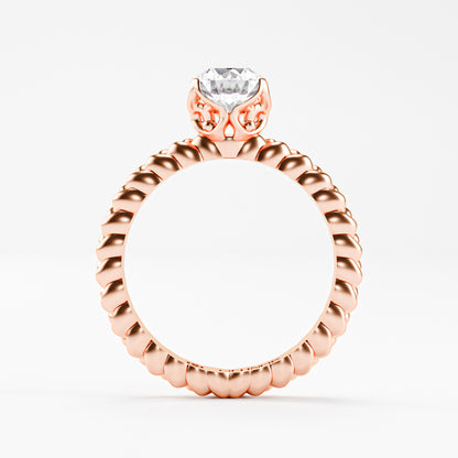 The Rope Solitaire - Twisted Braid Diamond Ring by Gehnok