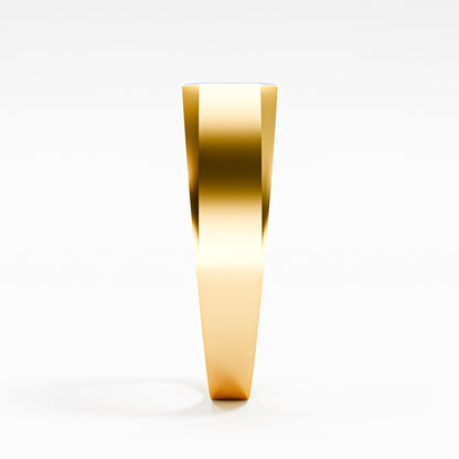 The Executive Two-Tone Gold Men's East-West Emerald Cut Diamond Ring