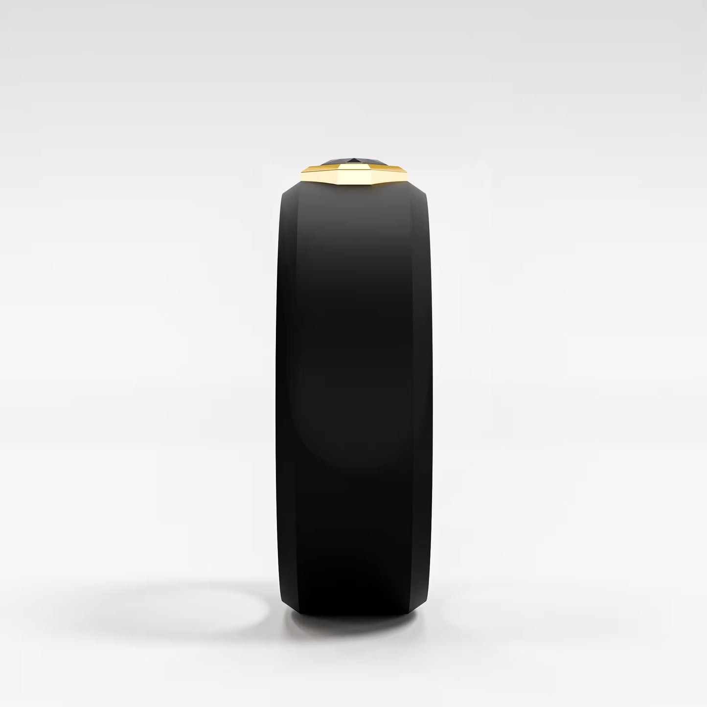 The Onyx Hex - Black Diamond Octagon Bezel Ring