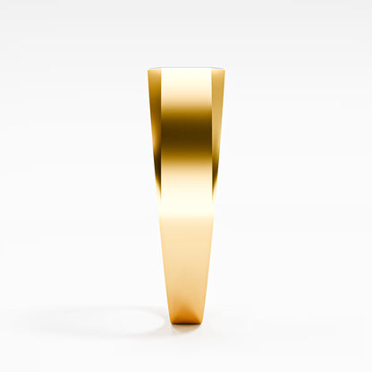 The Executive Two-Tone Gold Men's East-West Emerald Cut Diamond Ring