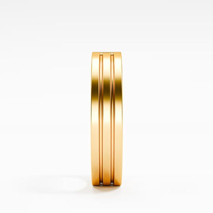 The Groove - Men's Princess Cut Diamond Wedding Band