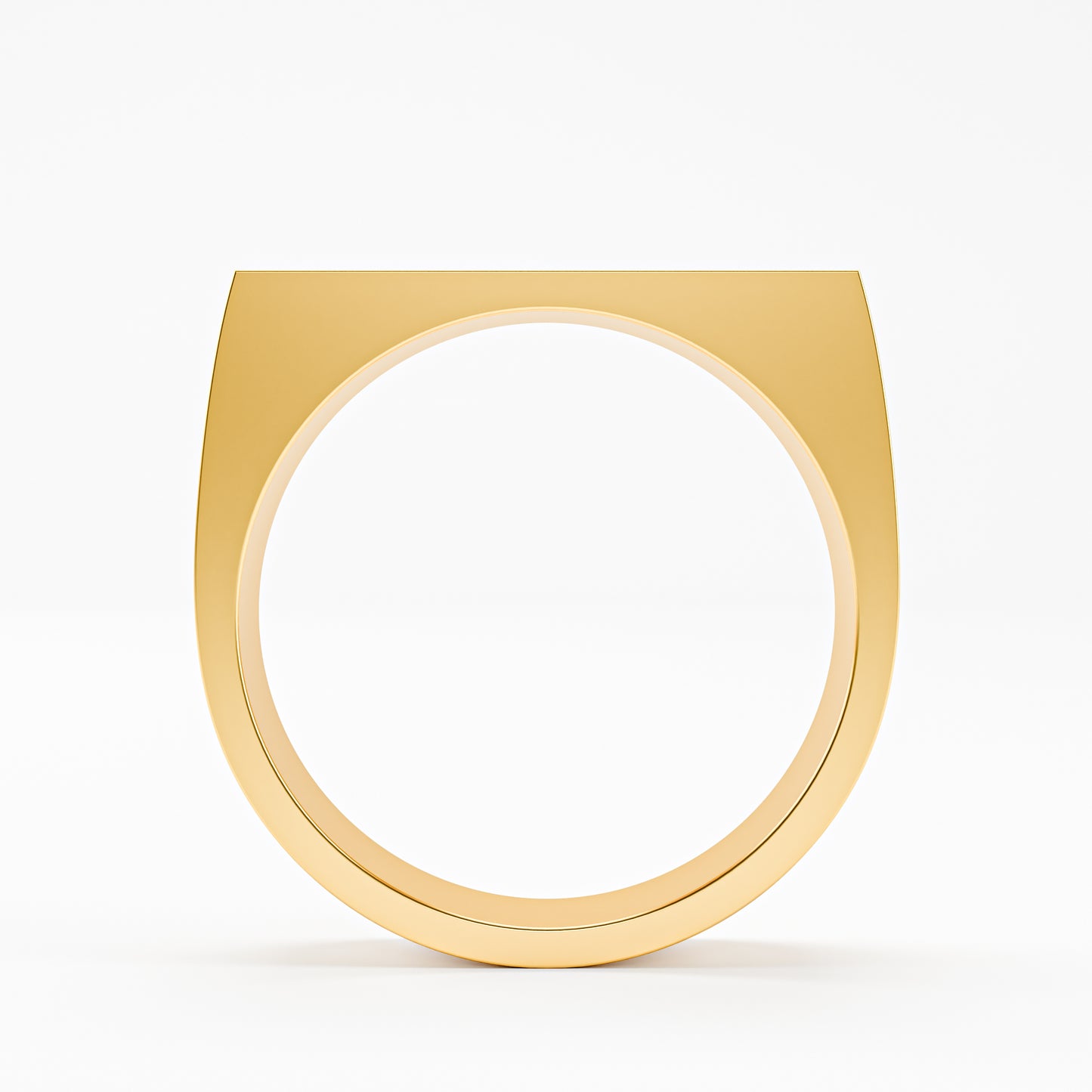 14K Solid Gold Men's Grooved Band Ring | Vertical Stripe Flat Top Statement Ring | Men's Wide Gold Band | Minimalist Men's Wedding Ring | Gift for Him | Bold Fine Jewelry