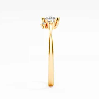 The Trilogy Ring - Three Diamond Cluster Ring by Gehnok