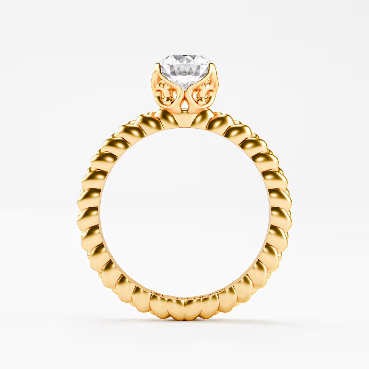 The Rope Solitaire - Twisted Braid Diamond Ring by Gehnok