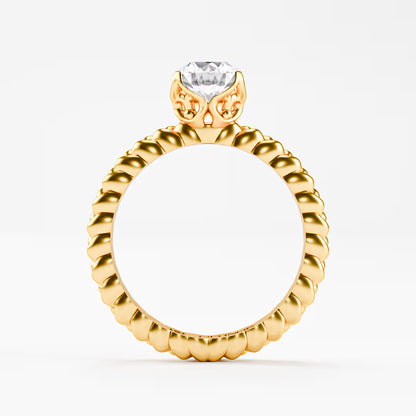 The Rope Solitaire - Twisted Braid Diamond Ring by Gehnok