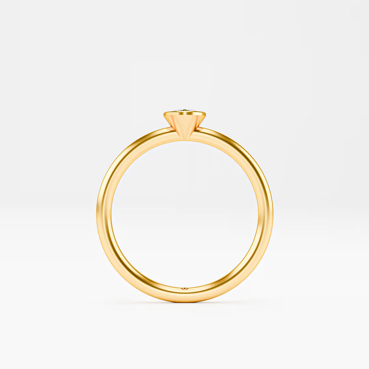 Oval Full Bezel Solitaire Ring