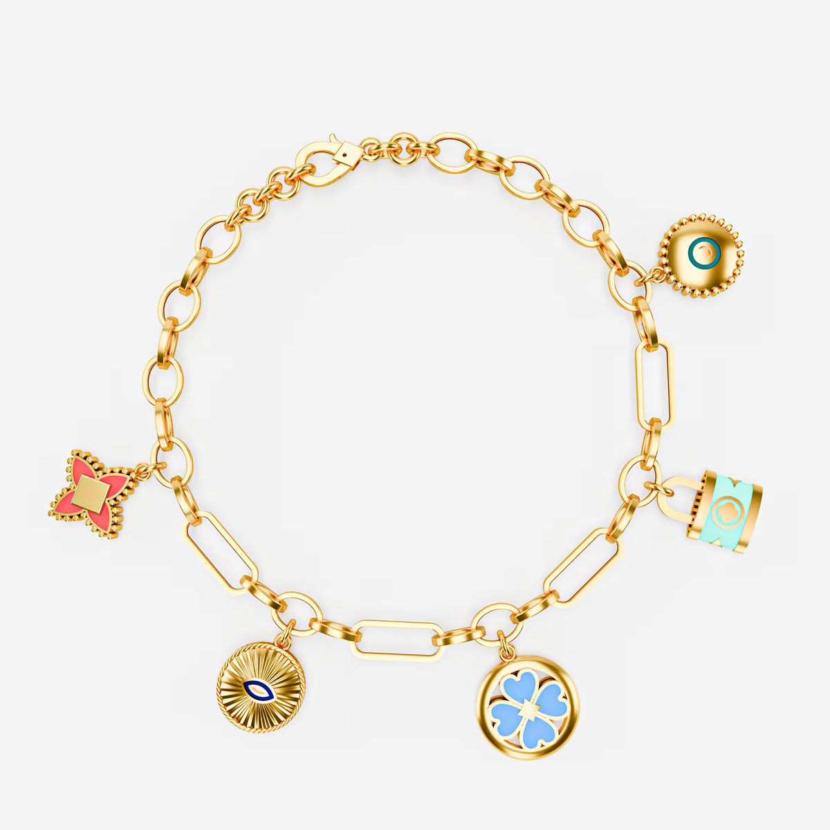 The Lucky Five - Enamel Lucky Charm Bracelet