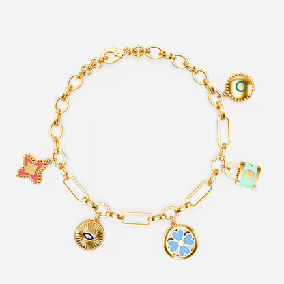 The Lucky Five - Enamel Lucky Charm Bracelet
