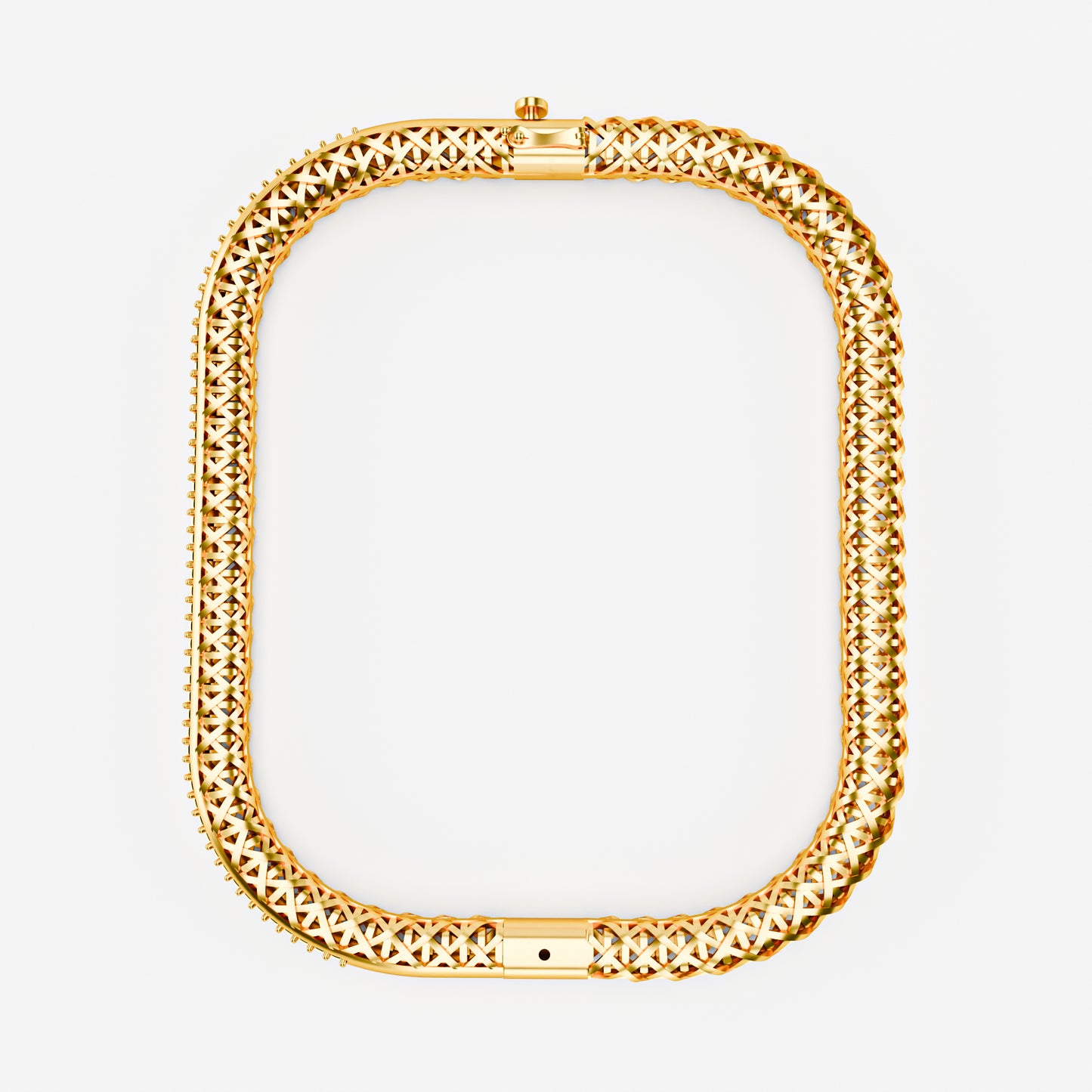 Rose Gold Woven Diamond Bracelet with Pavé Diamond Bar