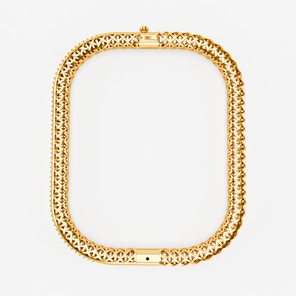 Rose Gold Woven Diamond Bracelet with Pavé Diamond Bar