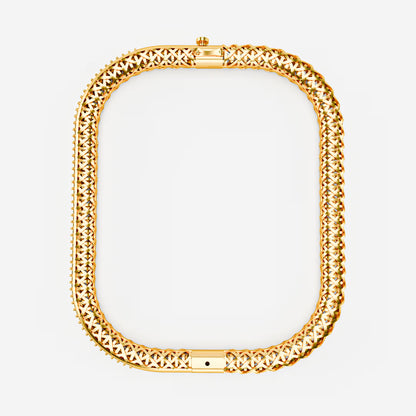 Rose Gold Woven Diamond Bracelet with Pavé Diamond Bar