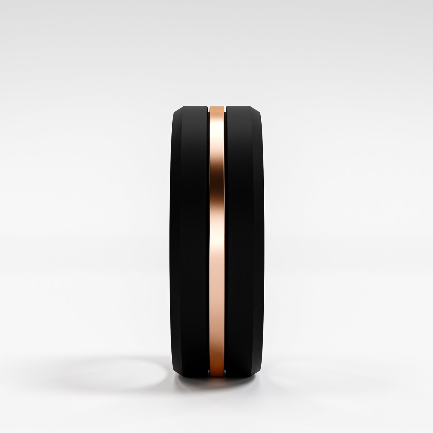 The Onyx Stripe - Black Onyx Band with Gold Center Inlay