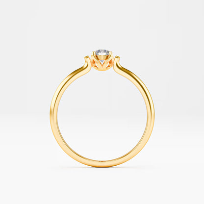 The Tulip - 6 Prong Floral Diamond Solitaire