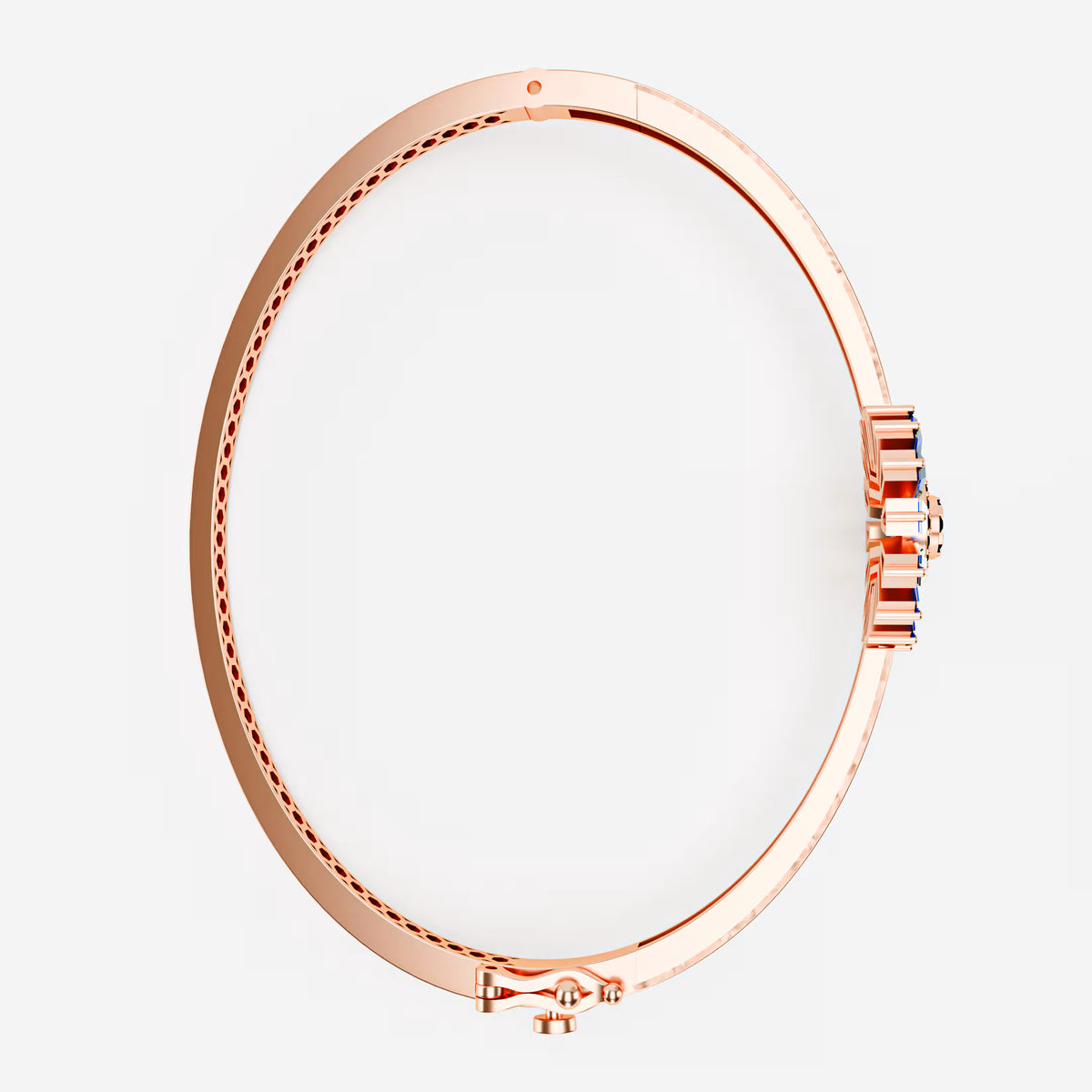 The Sunburst Bangle - Sapphire & Emerald Statement Bracelet by Gehnok