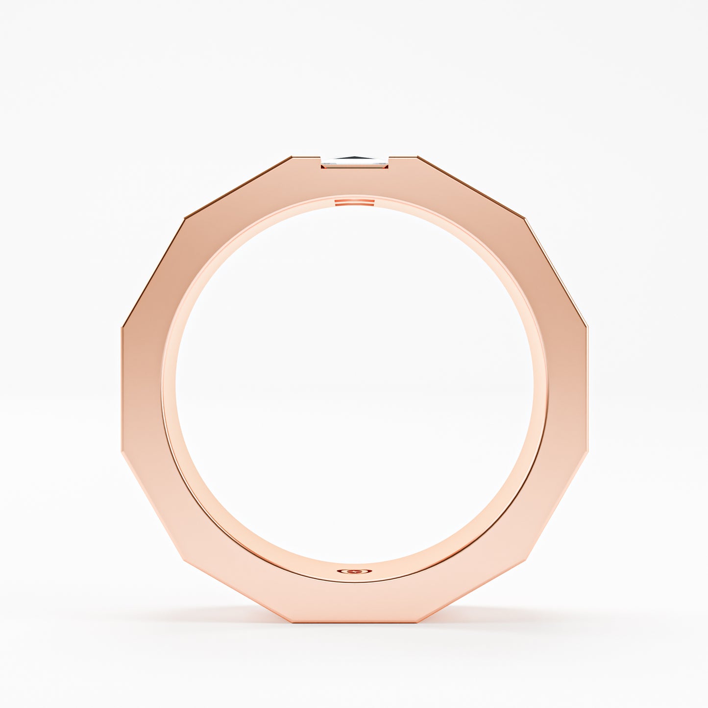 The Facet - Men's Faceted Princess Cut Diamond Duo Ring