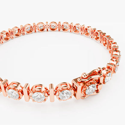 The Station - Graduated Diamond Open Bezel Tennis Bracelet