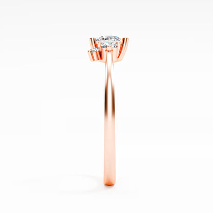 The Trilogy Ring - Three Diamond Cluster Ring by Gehnok