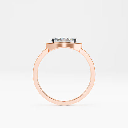 Marquise Eye-Halo Solitaire Ring