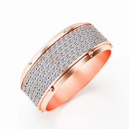 The Emperor - Men's Full Pavé Diamond Wide Statement Ring by Gehnok