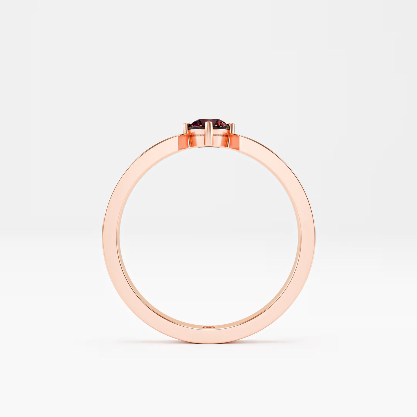 Geometric Notch Solitaire Ring
