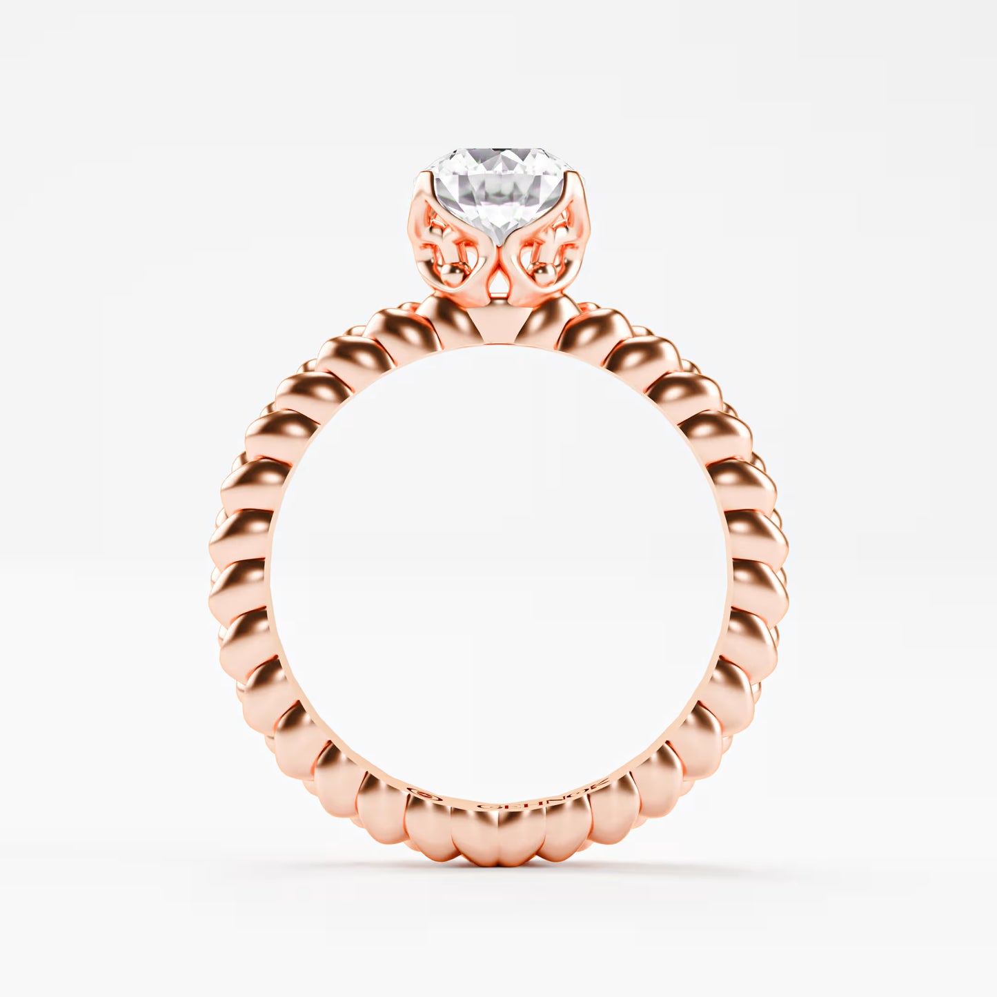 The Rope Solitaire - Twisted Braid Diamond Ring by Gehnok