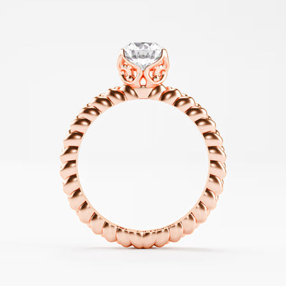 The Rope Solitaire - Twisted Braid Diamond Ring by Gehnok