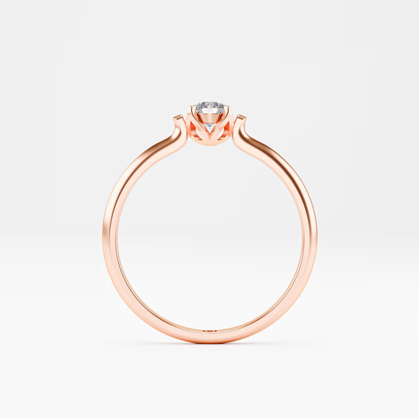 The Tulip - 6 Prong Floral Diamond Solitaire