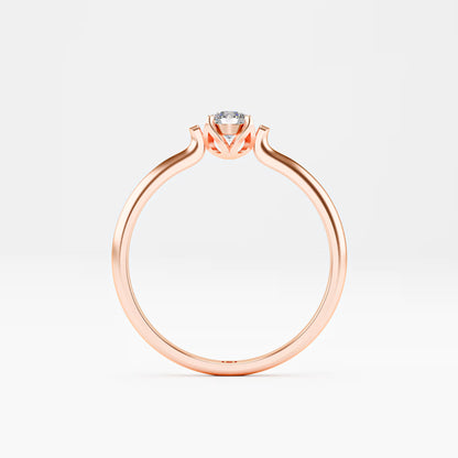 The Tulip - 6 Prong Floral Diamond Solitaire