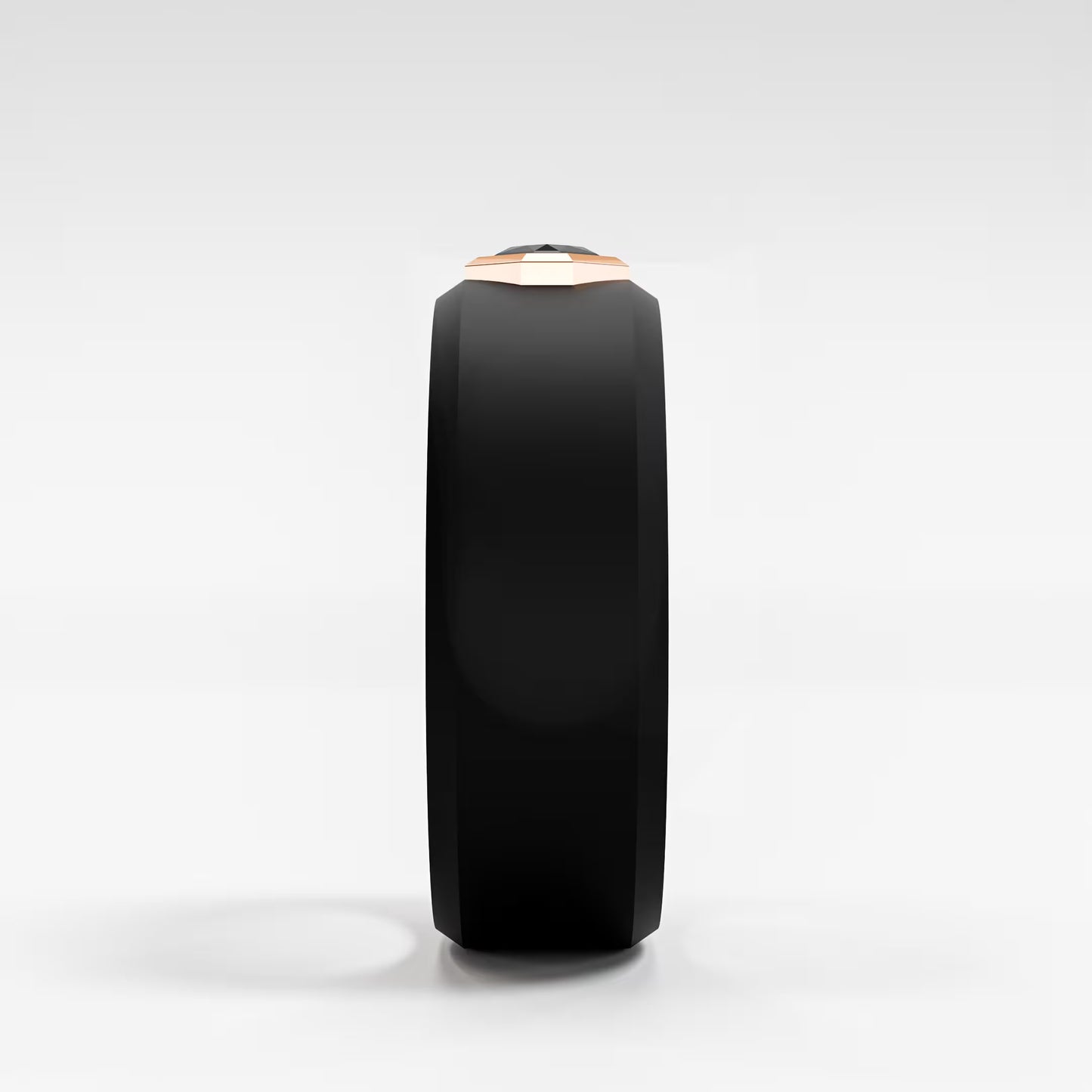 The Onyx Hex - Black Diamond Octagon Bezel Ring