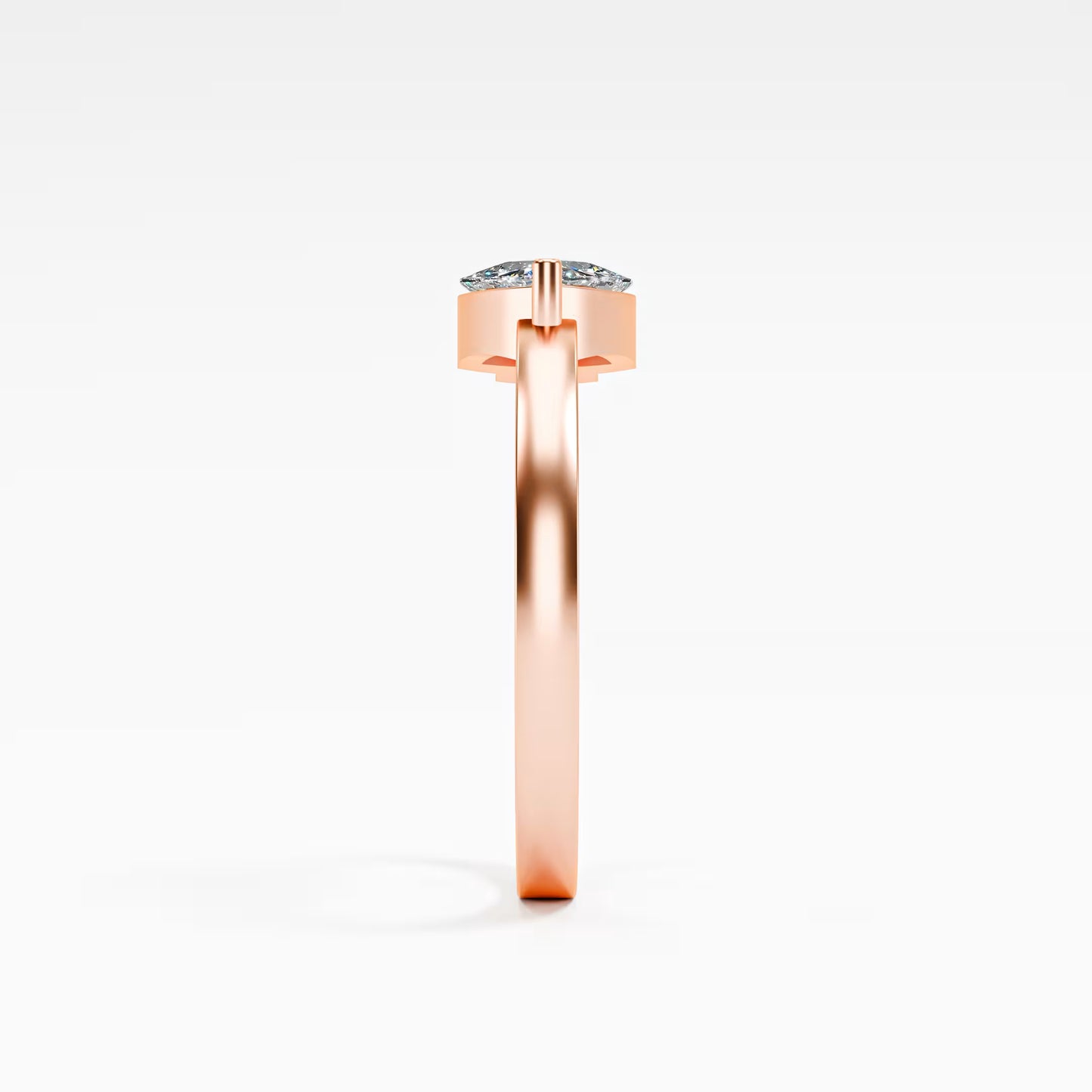 The Trillion - Triangle Diamond Half Bezel Solitaire