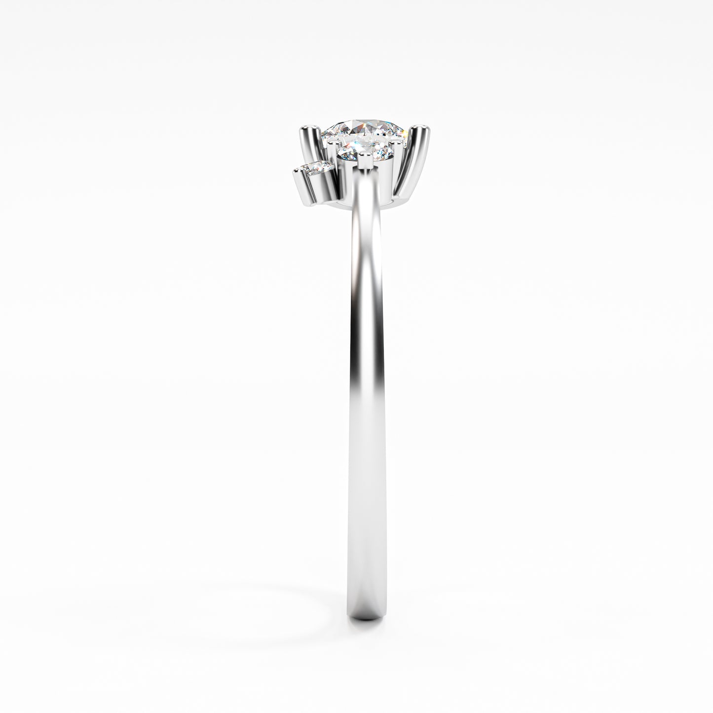 The Trilogy Ring - Three Diamond Cluster Ring by Gehnok