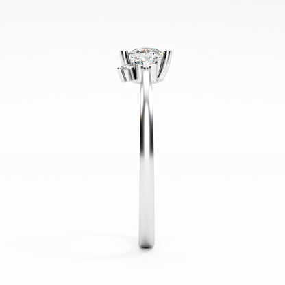 The Trilogy Ring - Three Diamond Cluster Ring by Gehnok