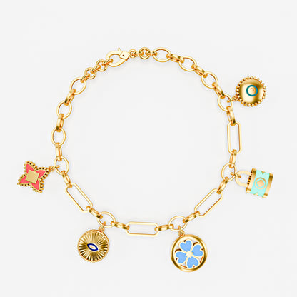 The Lucky Five - Enamel Lucky Charm Bracelet
