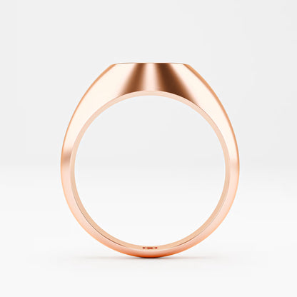 The Diamond Signet - Oval Pavé Diamond Men's Ring