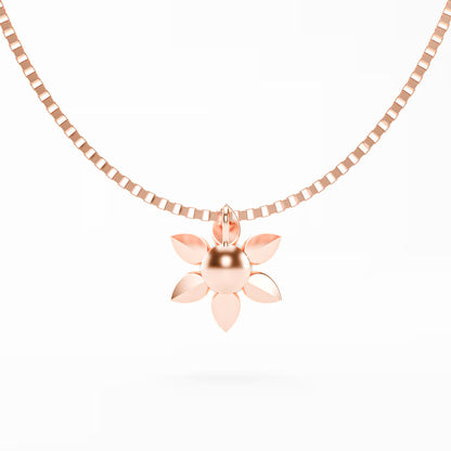 The Pearl Bloom - Six Petal Flower Pearl Pendant