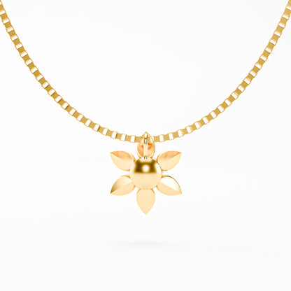 The Pearl Bloom - Six Petal Flower Pearl Pendant