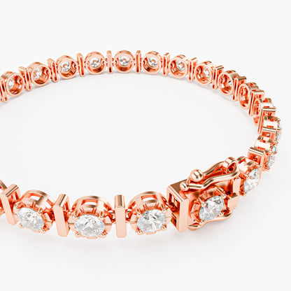 The Station - Graduated Diamond Open Bezel Tennis Bracelet