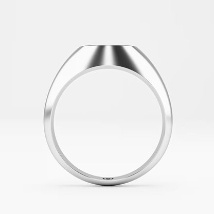 The Diamond Signet - Oval Pavé Diamond Men's Ring