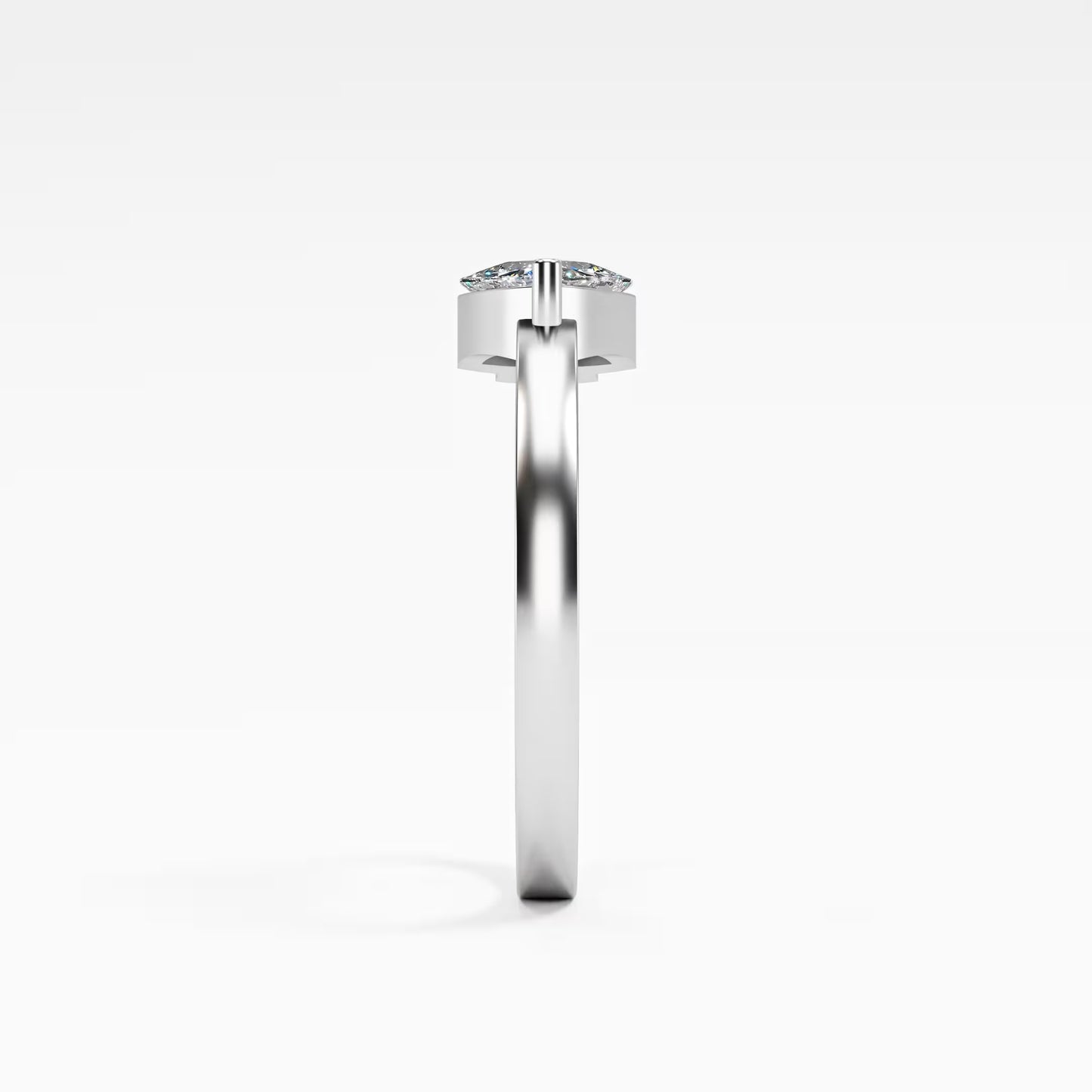 The Trillion - Triangle Diamond Half Bezel Solitaire