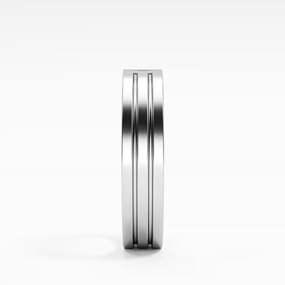 The Groove - Men's Princess Cut Diamond Wedding Band