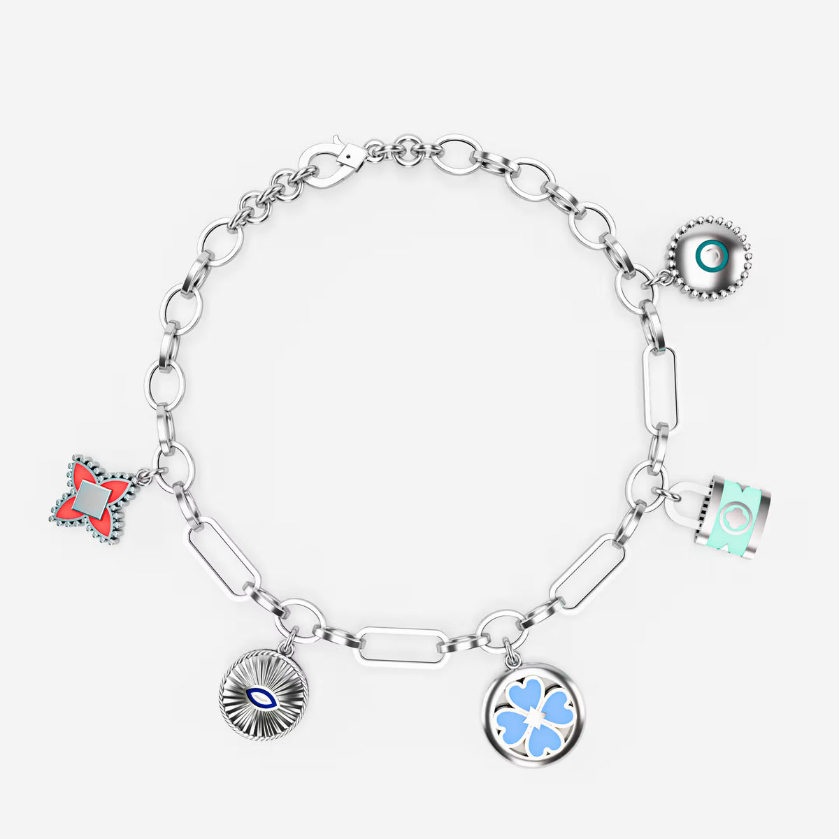 The Lucky Five - Enamel Lucky Charm Bracelet