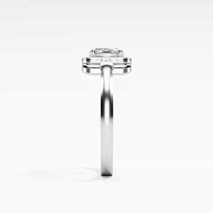 The Swirl - Oval Diamond Open Frame Solitaire Ring