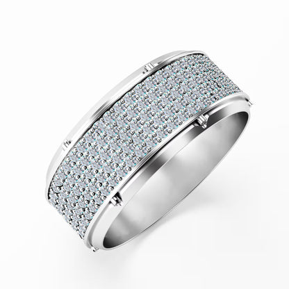 The Emperor - Men's Full Pavé Diamond Wide Statement Ring by Gehnok